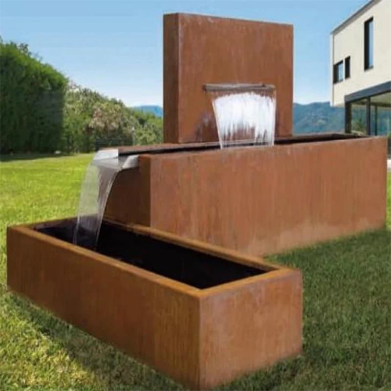 <h3>Customized Corten Steel Outdoor Garden Water Fountain </h3>
